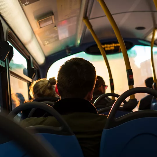People on a bus in Coventry